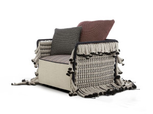 Алюминиевое уличное кресло с плетением