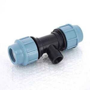 Тройник обжим-В 20 x 1/2" для труб ПНД UNIDELTA