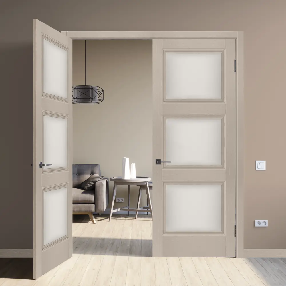 Комплект двери Трилло со стеклом 60x200 см Hardflex цвет ясень элегант с добором 150 мм 89432095 STLM-2155830 МАРИО РИОЛИ  - Вид №3