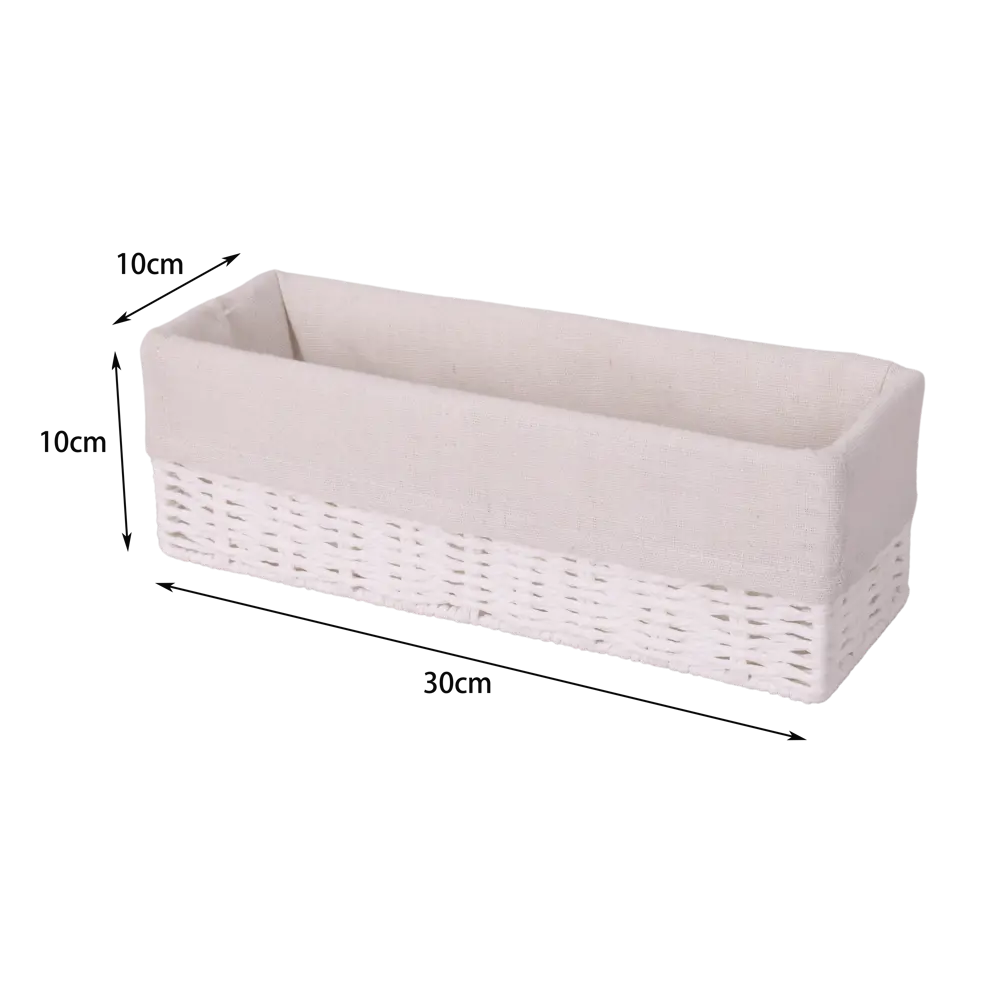Корзина Konsensa 10x10x30 см бумага цвет белый STLM-2012362