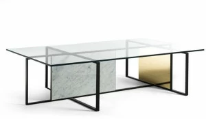 Roche Bobois Низкий прямоугольный журнальный столик из стекла Trame