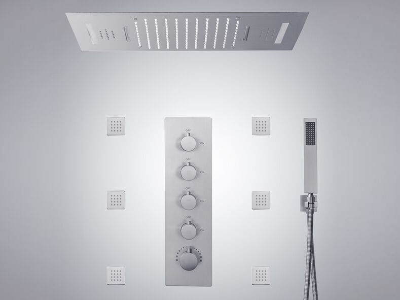 Утопленный набор для душа со светодиодной насадкой для душа Fontana Showers BINASCO ARCH-00007500