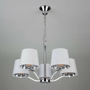 Подвесная люстра Eurosvet Felicia 70073/5 хром EUROSVET FELICIA 187551 Белый