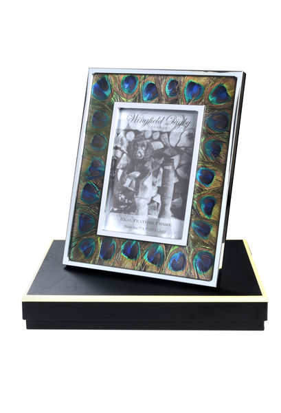 GWWD009 Павлинье перо и стеклянная фоторамка 7 х 5 ijlbrown 