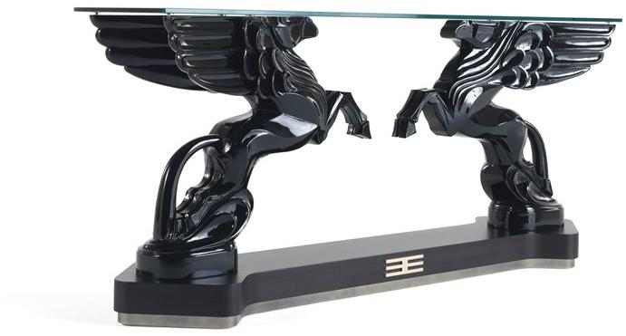 ETRO Home Interiors Лакированная прямоугольная консоль из дерева и стекла Mythos E.myt.521.a - Вид №1