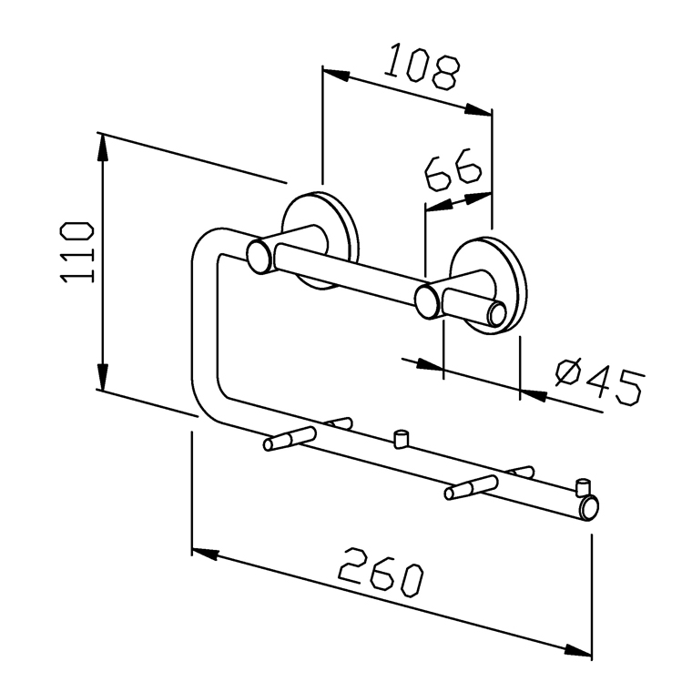 700252 Двойной держатель рулона туалетной бумаги AC252 WAGNER_EWAR A-LINE Wagner Ewar  - Вид №1