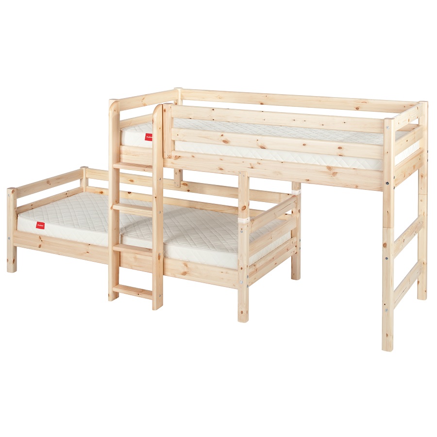 Кровать Flexa Classic двуспальная модульная с прямой лестницей, лакированная, 190 см 9010043101 - Вид №1