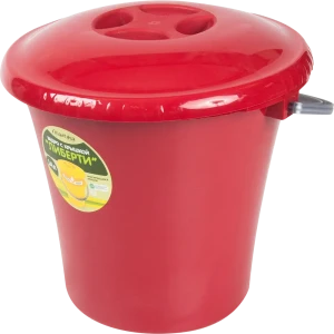 Ведро с крышкой красное 14 л