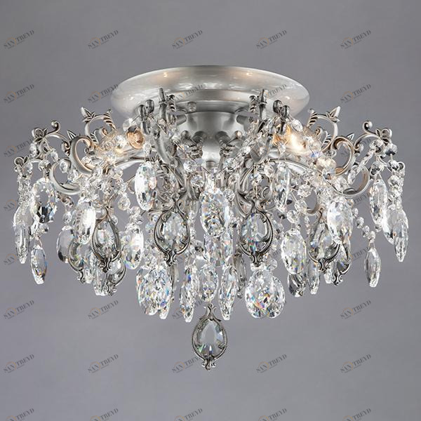 Потолочная люстра Bogates Wonderful 276/5 Strotskis BOGATES ДИЗАЙНЕРСКИЕ, СВЕЧИ 184114 Серебро 