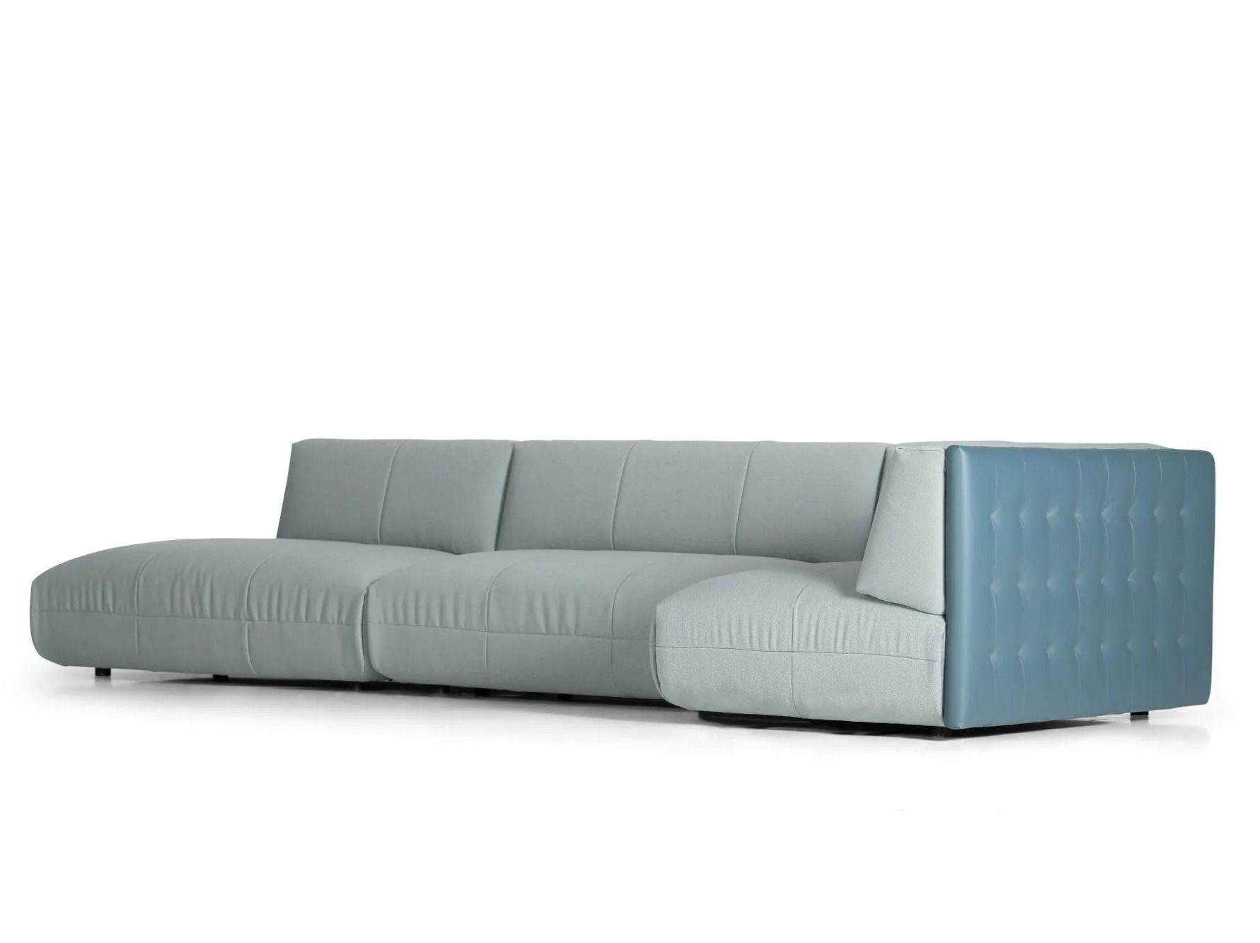 Секционный диван из кожи и ткани de Sede DS-1030 FLATTER ARCH-00104468 - Вид №3