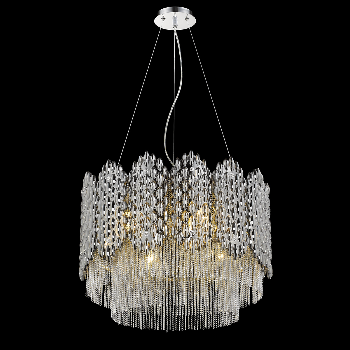 Подвесной светильник P68067-8 clear от Delight Collection DELIGHT COLLECTION ДИЗАЙНЕРСКИЕ 243864 Прозрачный;серебро  - Вид №1
