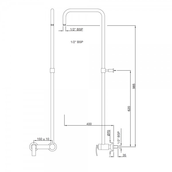 SIG-GDS-41159 Смеситель для ванны и душа Artize Signac Золотая пыль  - Вид №1