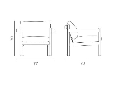 Тканевое кресло с подлокотниками Vergés RENTO ARCH-00010791 - Вид №6