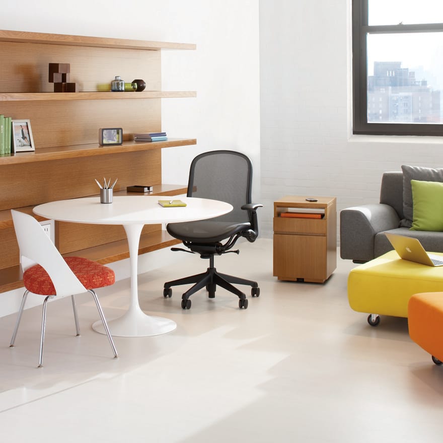 Круглый стол с ламинированной столешницей и алюминиевым основанием Knoll ARCH-00022861 - Вид №3