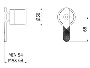 Однорычажный встраиваемый смеситель для душа
