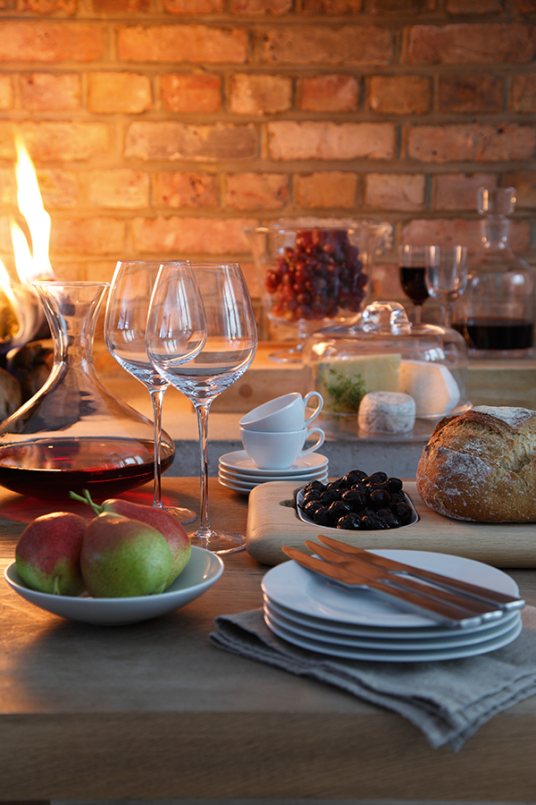 Набор из 4 обеденных тарелок с бортиком Dine D25 см LSA International P08325997 - Вид №3