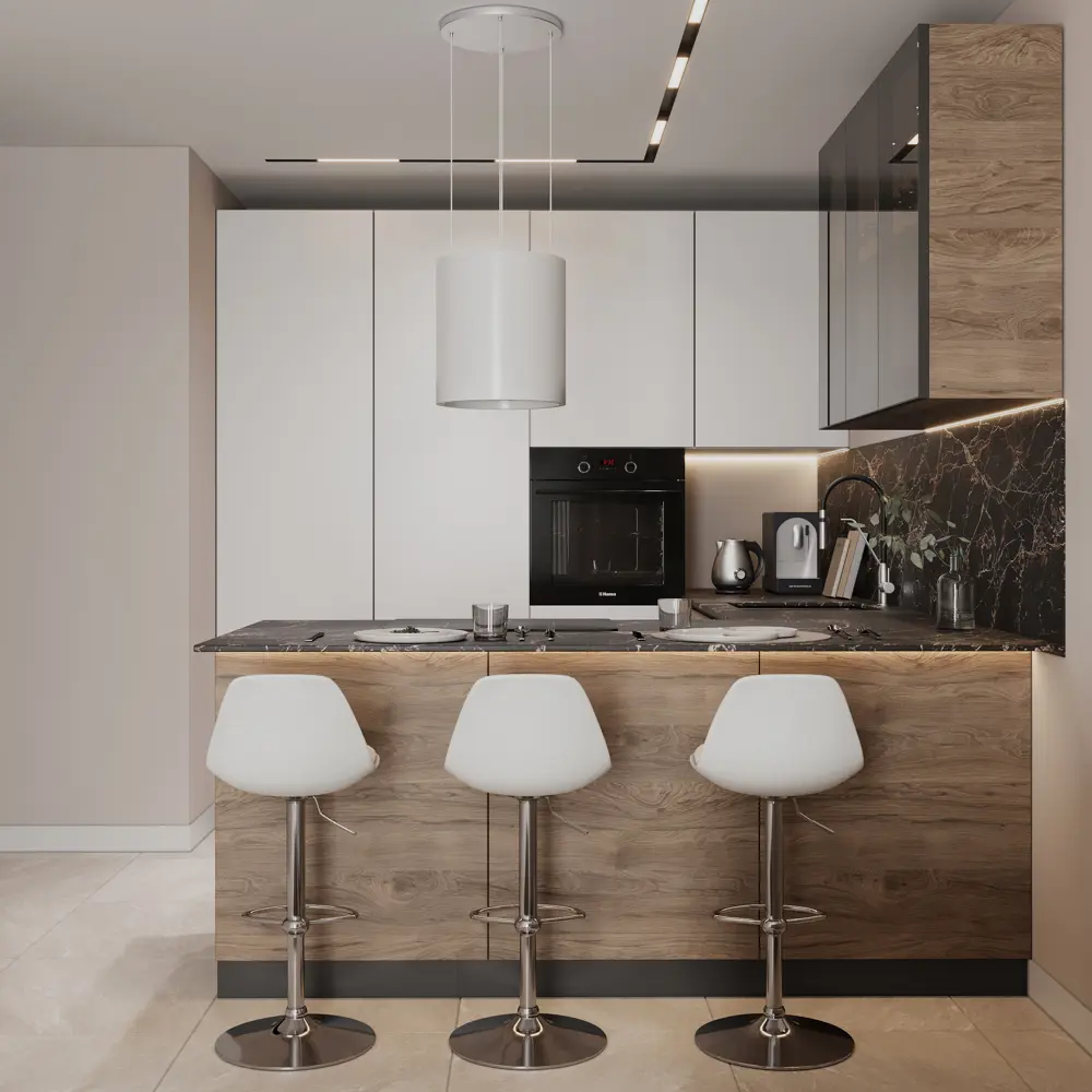 Фасад для кухни Токио Delinia ID в стиле тёмного дерева 39.7×38.1 см 86423439 STLM-0877078 - Вид №12
