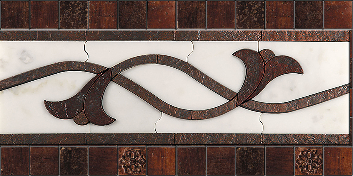 БОРДЮР ИЗ МРАМОРА LI-5 SKALINI FLORAL LI5 - Вид №1