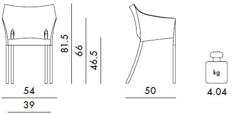 Полипропиленовое садовое кресло с подлокотниками Kartell DR. NO ARCH-00020513 - Вид №8