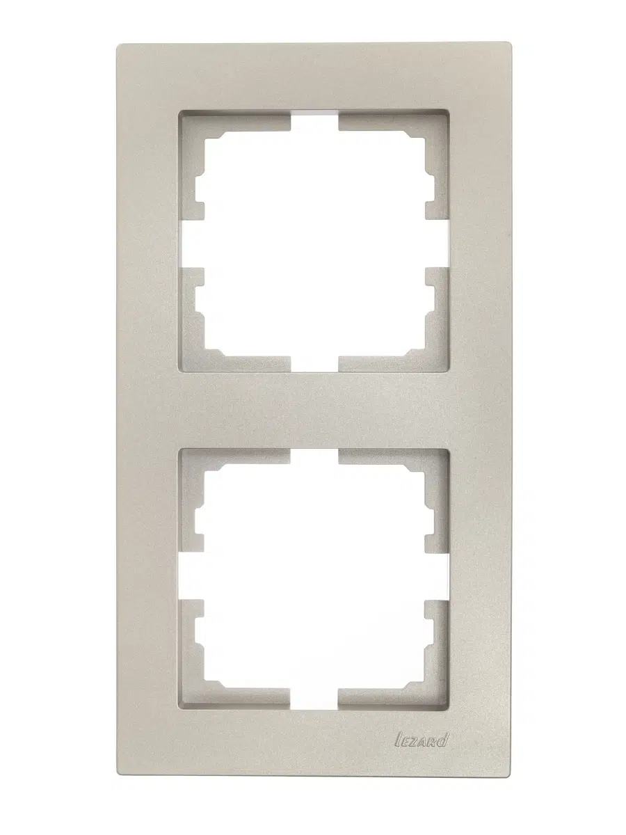 VESNA Рамка 2-ая вертикальная без вст титан LEZARD 742-3700-152 - Вид №3