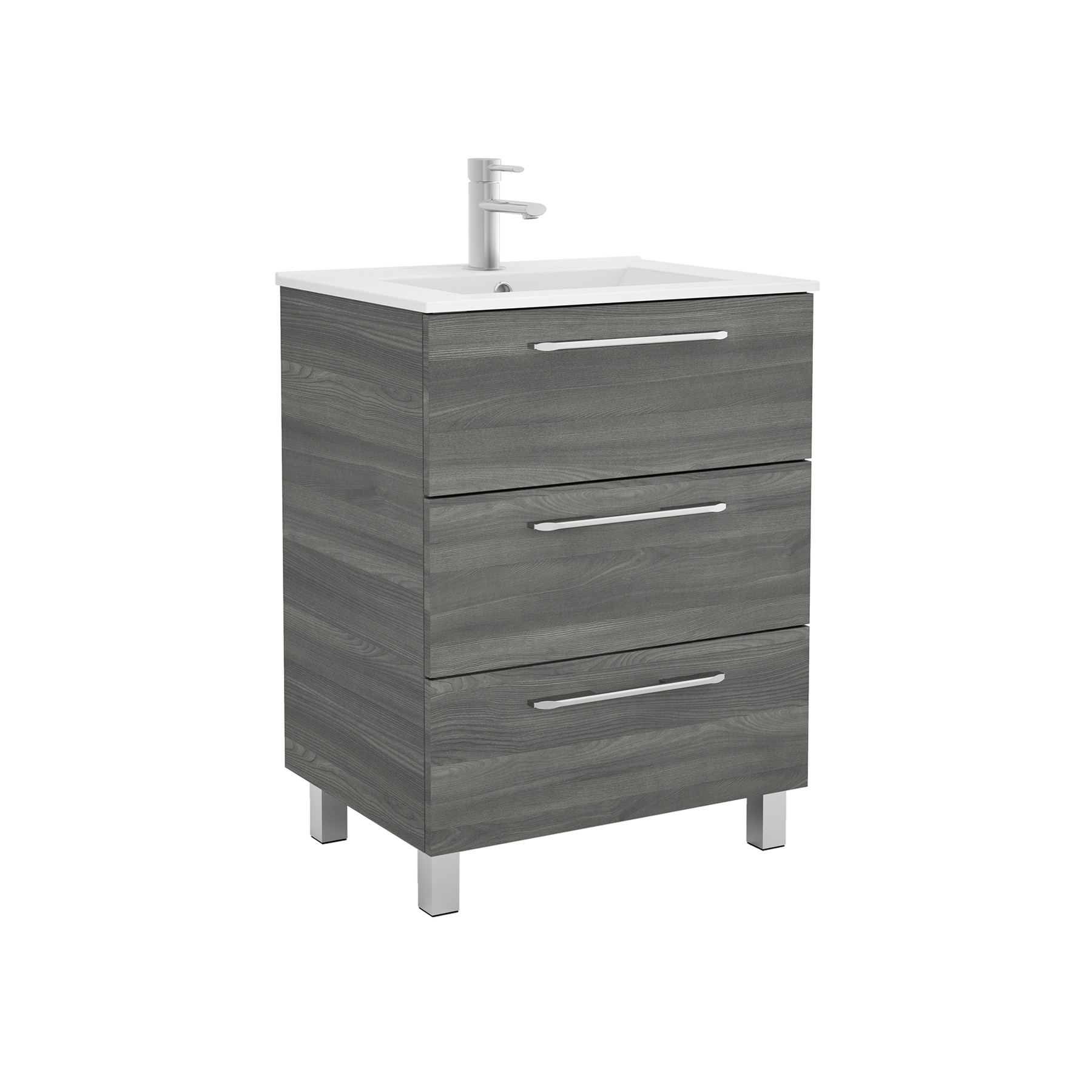 26588 SALGAR Мебель для умывальника FUSSION CHROME 700 3 ящика ALSACIA 697 x 868 x 450 мм Эльзасия - Вид №1