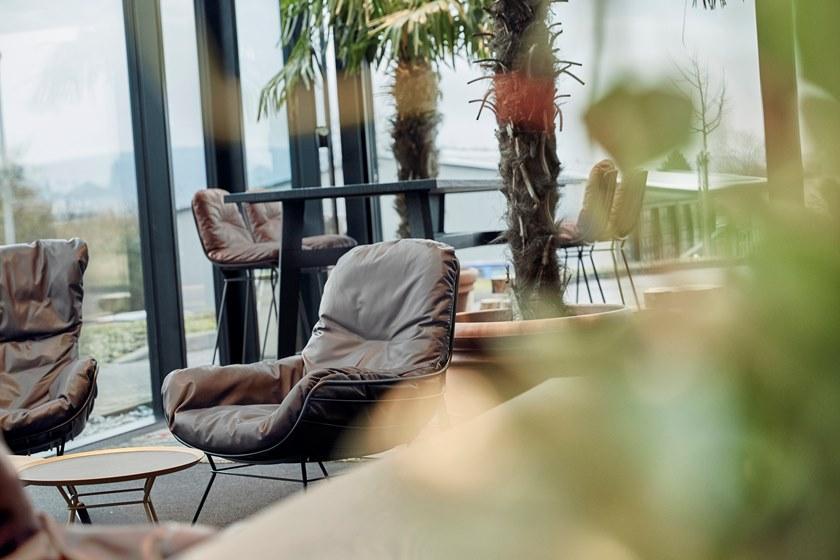 Кресло-качалка, обитое кожей, с подлокотниками Leyasol Santreyd sun-id-1368686 - Вид №4