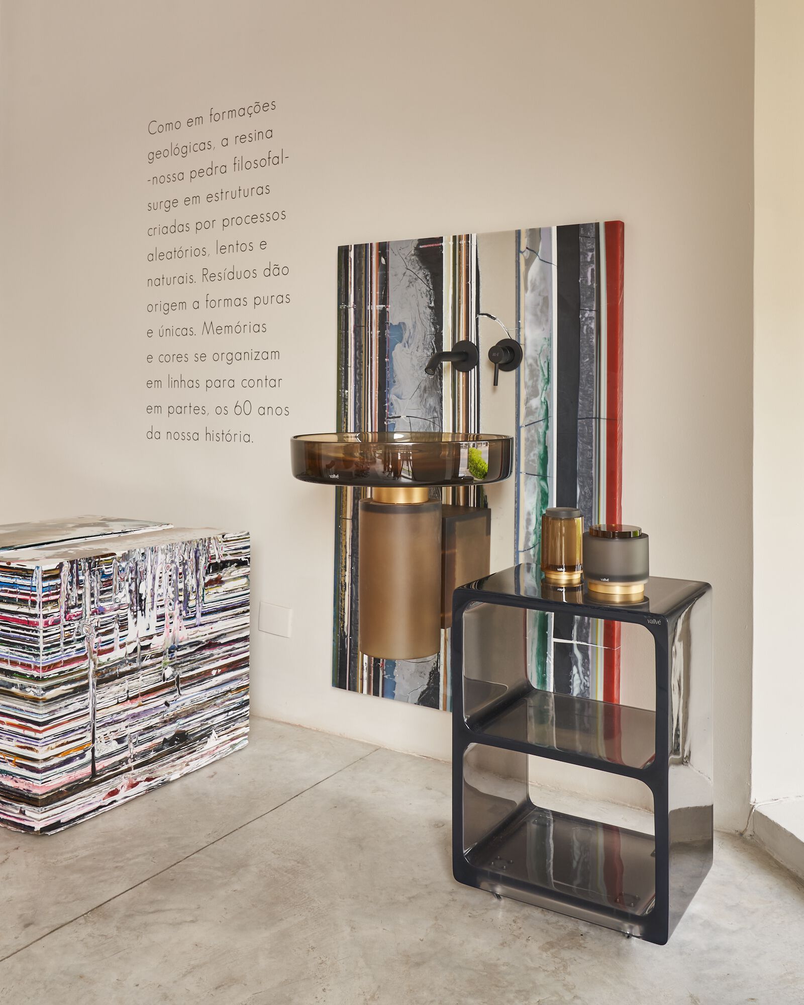 Мебель для ванной комнаты с двойным полом из смолы с колесами Vallvé куб ARCH-00096379 - Вид №4