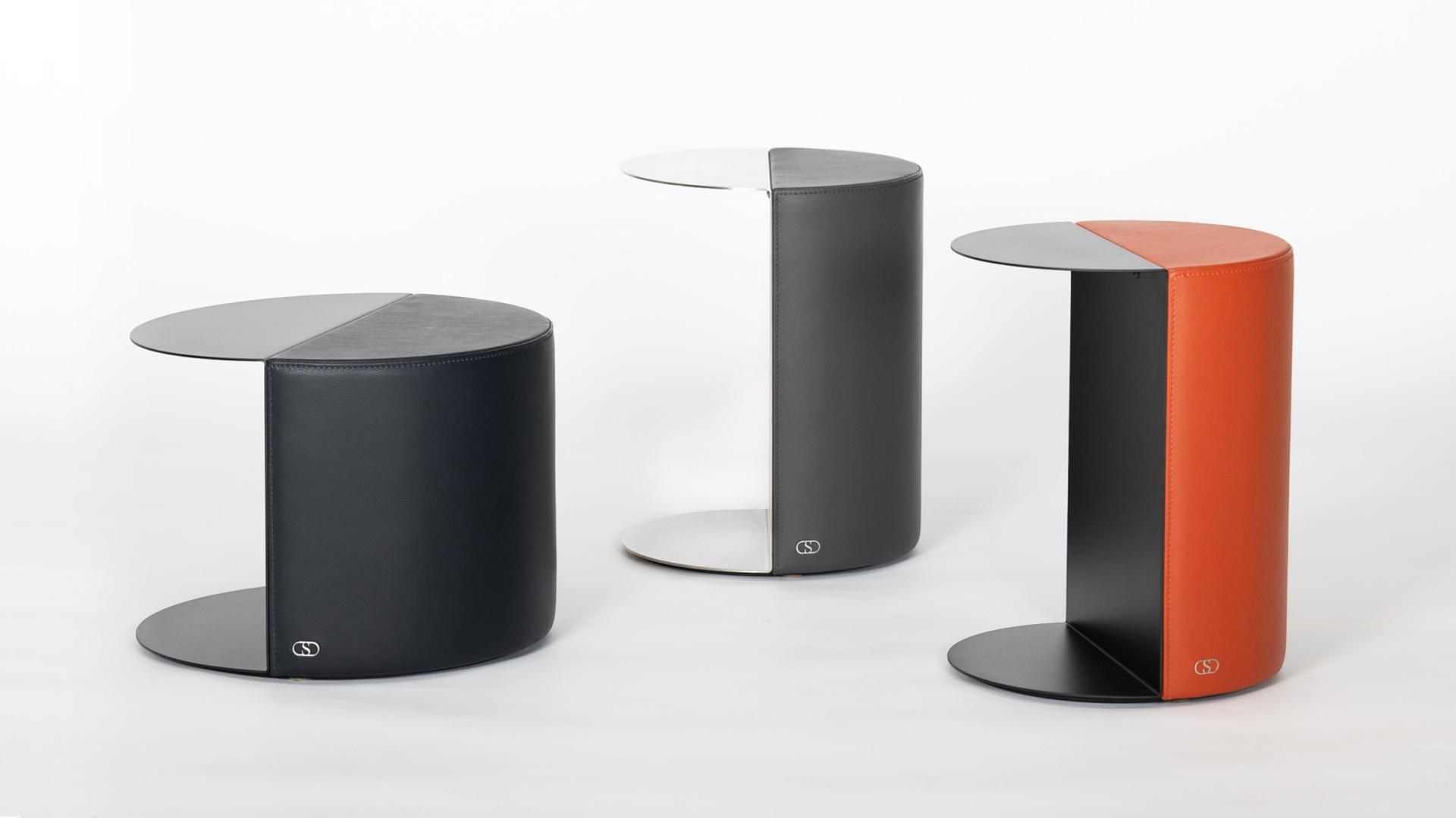 Круглый журнальный столик из кожи и листового металла de Sede DS-5250 TANGO ARCH-00035054 - Вид №6