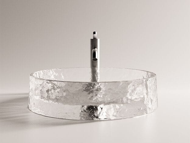 Круглый умывальник из литого стекла Agape MASSICCI ARCH-00067257 - Вид №2