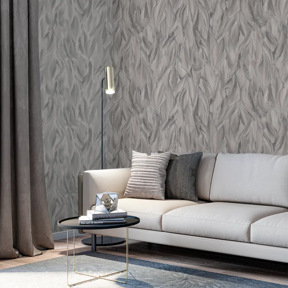 Обои флизелиновые Rumfa серые 1.06 м HC71786-44 PALITRA HOME STLM-2089969 - Вид №3