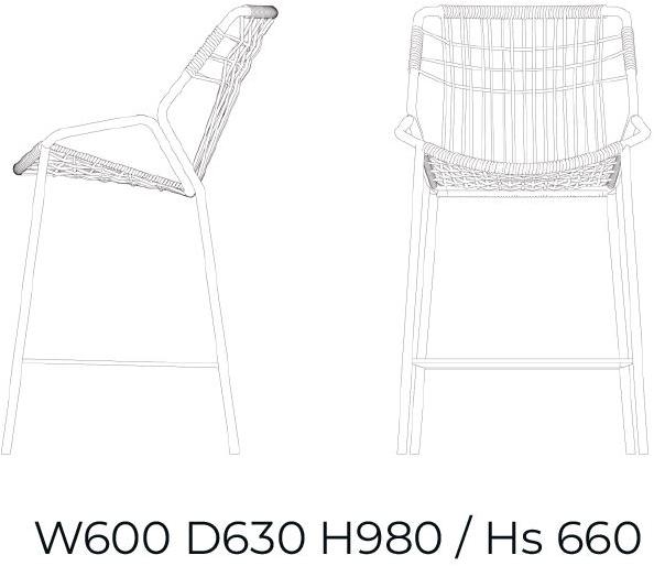 Garda Furniture Садовый табурет с подставкой для ног Kapua Gk08be - Вид №5