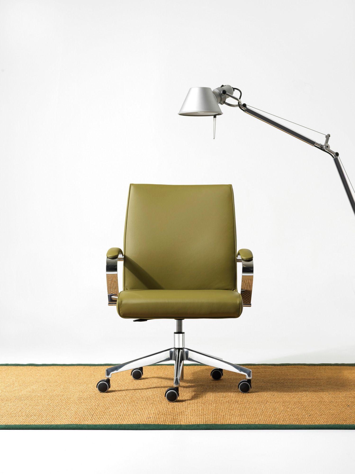 Кожаный офисный стул с подлокотниками с 5 спицами Diemme ARCH-00021090 - Вид №1