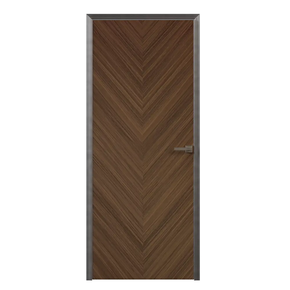 Дверь межкомнатная скрытая левая (от себя) Invisible 80x220 мм ПВХ цвет орех с замком 88401481 STLM-2005390 Santreyd 