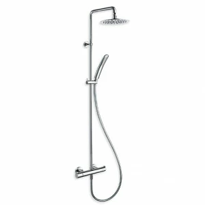 CRIND458 Внешний термостатический смеситель для душа "Cold Touch" с поворотной стойкой, верхний душ SANDWICH SPECIAL ø 20 см, ручной душ против известкового налета со скользящей штангой и гибкий шланг LONG LIFE Cristina Rubinetterie