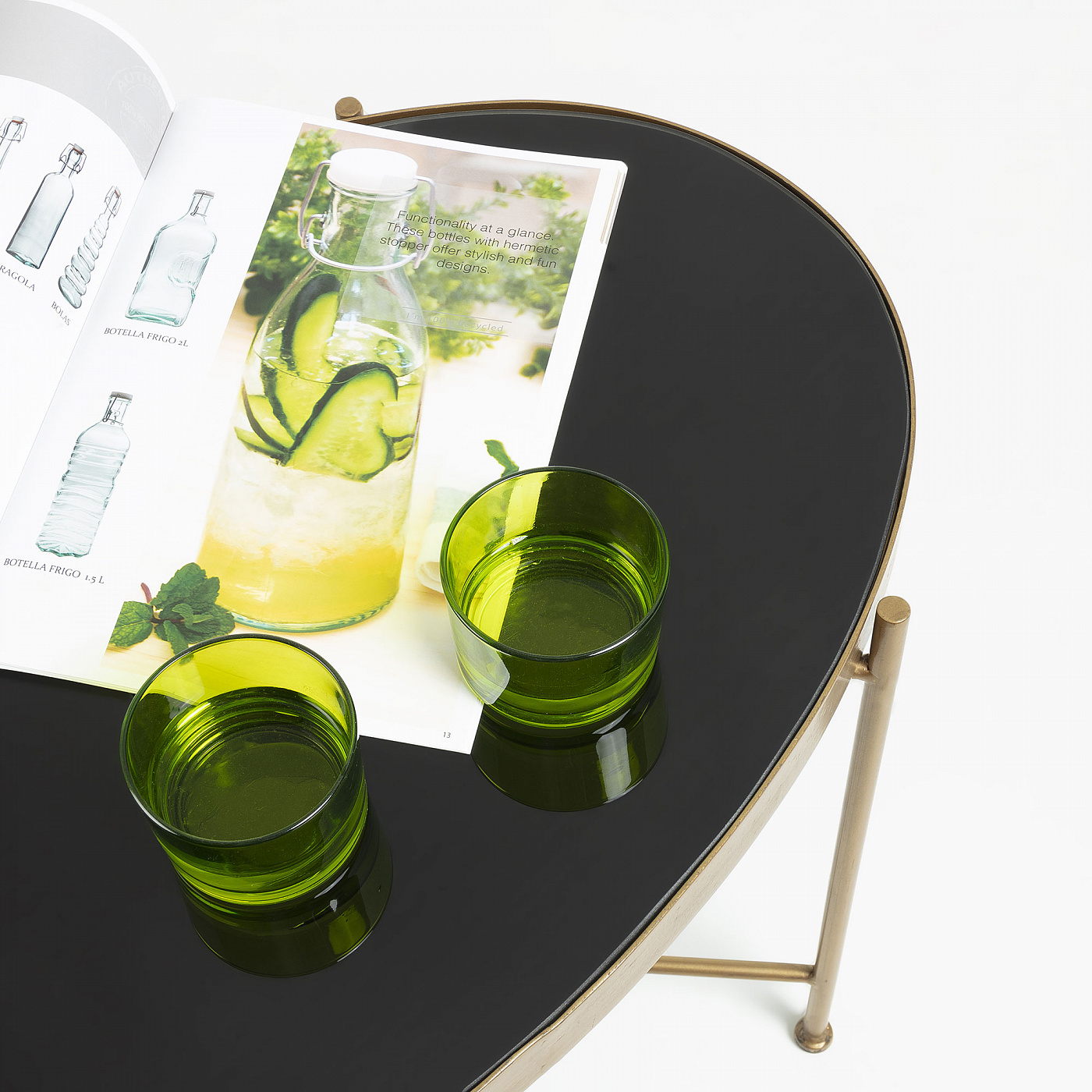 071275 Столик Marsh черное cтекло La Forma Marlet  - Вид №2