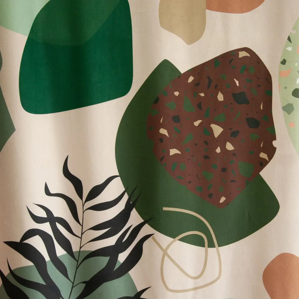 SEASONS Штора на ленте «Кактус» 140×260 см в бежево-зеленых тонах 88948020 STLM-1046245 - Вид №1