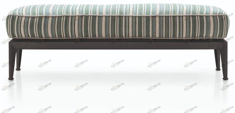 B&B Italia Outdoor Прямоугольный садовый пуф из ткани Ribes sun-id-1366097