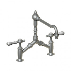 19121 Смеситель для мойки на 2 отверстия / с регулируемым межосевым расстоянием / версия с рычагом / без сливного отверстия HORUS Range Julia Victoria