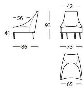 Sancal Кресло из ткани с высокой спинкой Silencio sun-id-1389964 - Вид №4