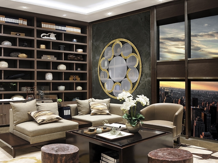 109213 Зеркало золотое 120Ø Schuller Zendaya  - Вид №4