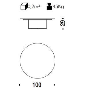 Круглый журнальный столик из стекла с шелкографией MOROSO My Moon My Mirror ARCH-00148624 - Вид №1