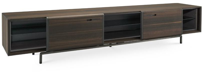 PRADDY Тумба под ТВ из фанерованной древесины с раздвижными дверцами Arc Tr056 - Вид №1