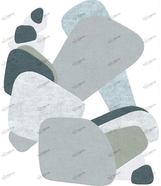 Tapis Rouge Ковер ручной работы из шерсти и шелка Abstraction Tr1760