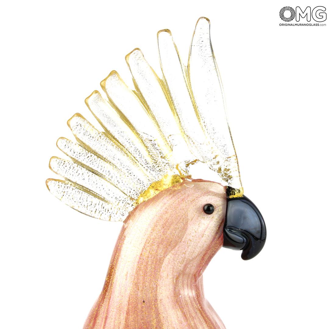 3846 ORIGINALMURANOGLASS Скульптура Розовый попугай - муранское стекло OMG 7 см  - Вид №1