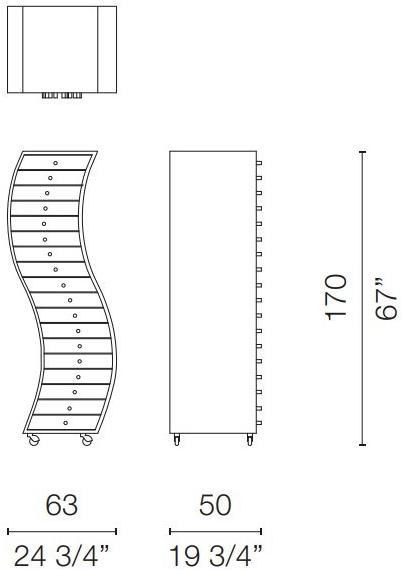 Cappellini Изогнутый комод Progetti compiuti Pc_3  - Вид №3