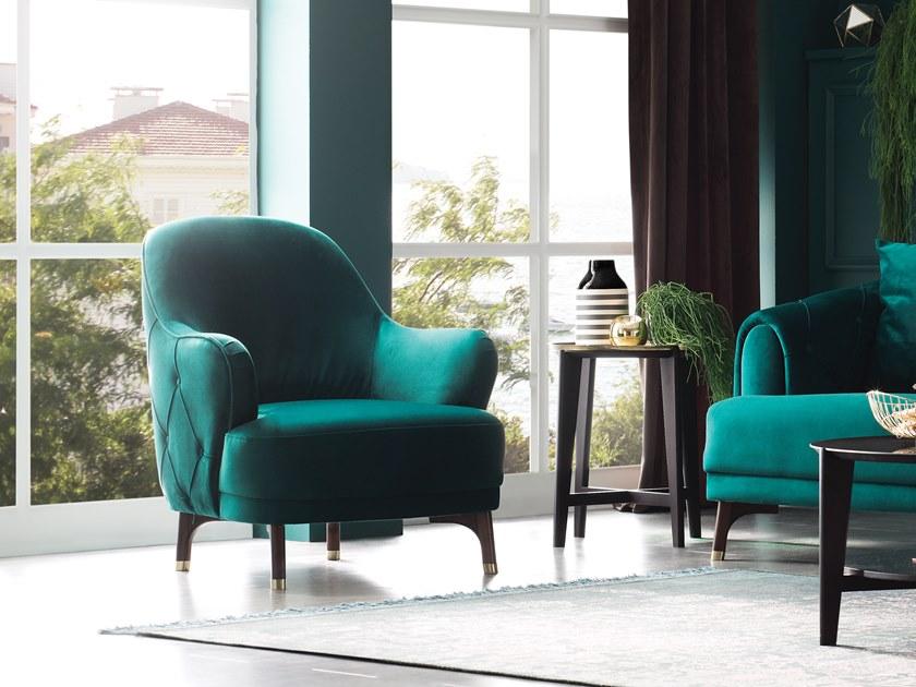 Enza Home Кресло из ткани с подлокотниками Navona sun-id-1500286 - Вид №5