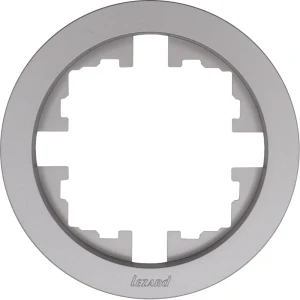 Рамка Lezard Vesna серая круглая для розеток и выключателей 89424703