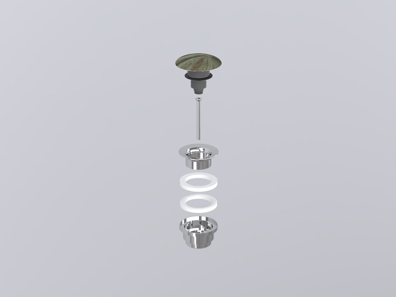 PIL01--BP Универсальный донный клапан click/clack хром с керамической крышкой cielo Запасные части и аксессуары Ceramica Cielo