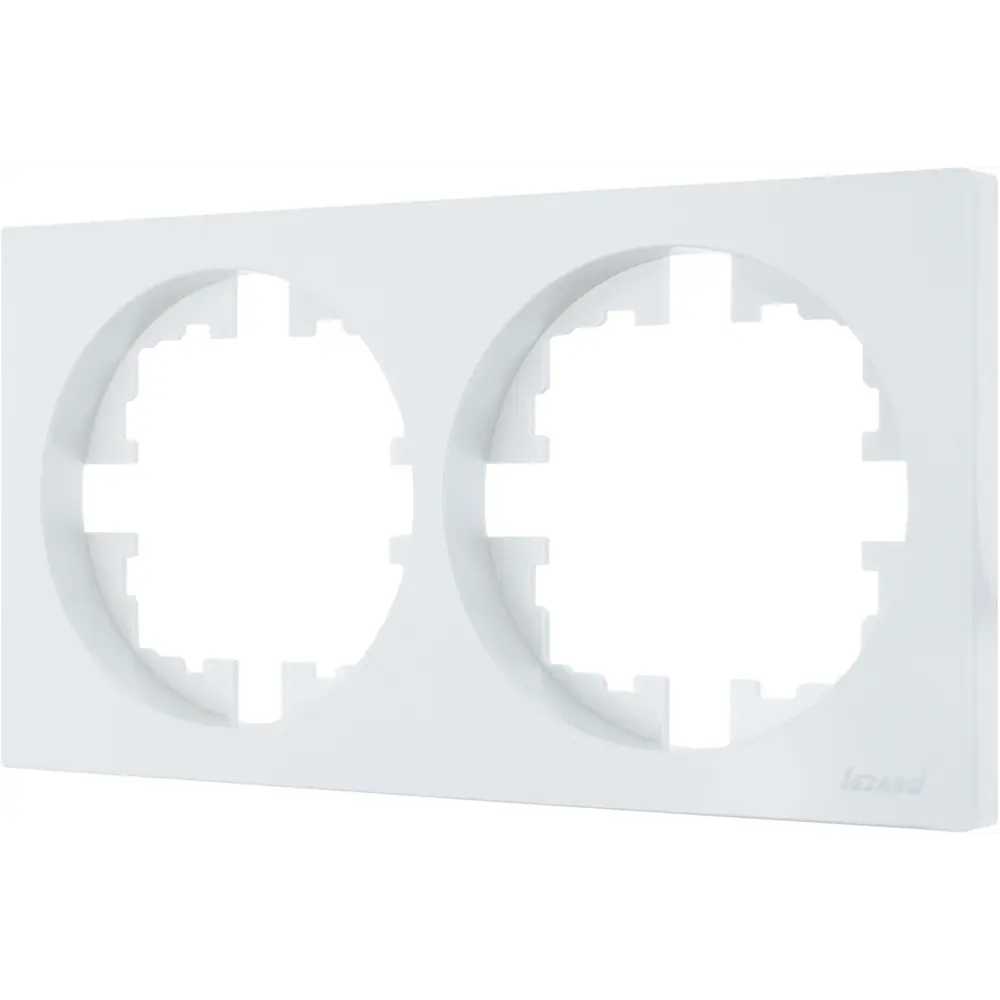 Рамка Lezard Vesna для розеток и выключателей - 2 поста, белая 89424709 STLM-1572892 - Вид №1
