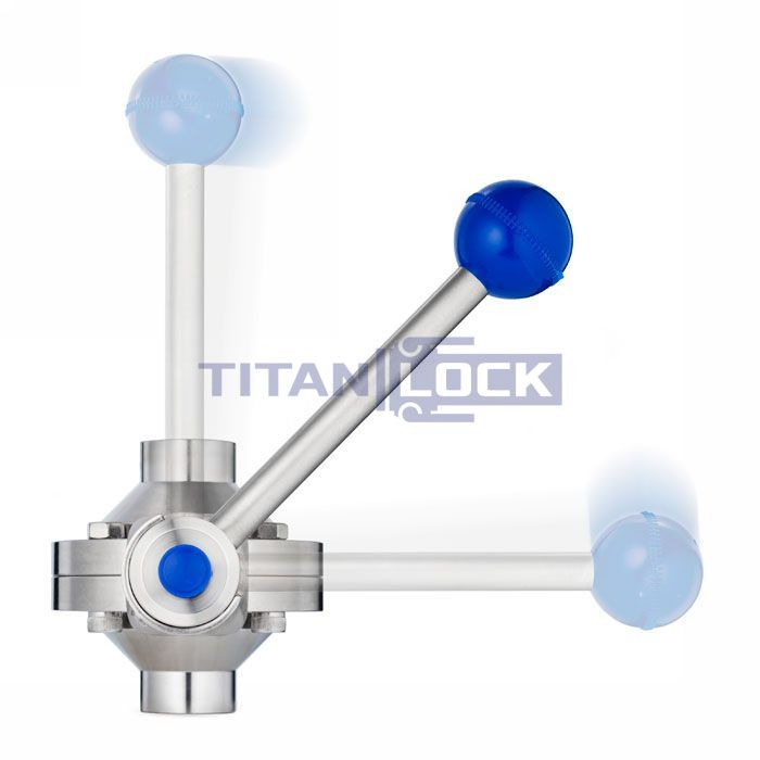 Кран шаровый нержавеющий (AISI304) DN65, типа сварка-сварка, DIN TLHBV065WDS TITAN LOCK  - Вид №7